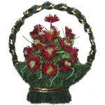 Корзина искусственных цветов "Ладья"
